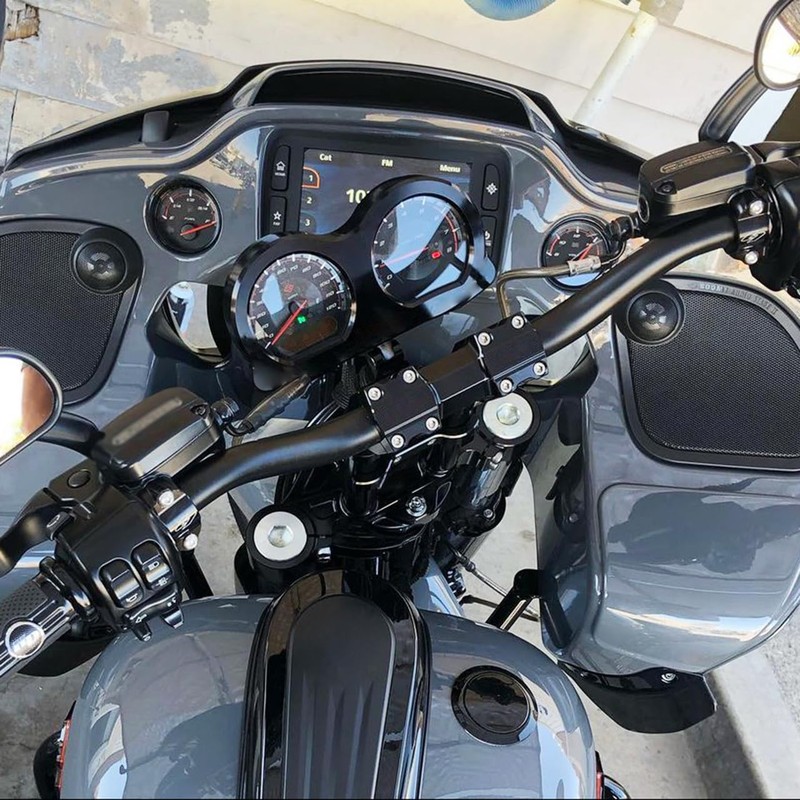 10" Handlebar Risers with Speedometer Instrument Panel Kit Compatible with
