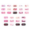 135pcs Breast Illness Face Stickers, Pink Ribbon Temporary Tattoos Breast