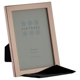 Sixtrees 2-121-46 Wide Square Edge Copper 6x4 inch photoframe. Complete with microfibre cleaning cloth.