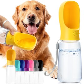 Mr. Pen- Dog Water Bottle, 19oz, Large, Yellow, Portable Dog Water Bottle Dispenser, Dog Travel Water Bottle, Travel Dog Water Bottle Portable Water Bottle for Dogs On The Go, Pet Water Bottle