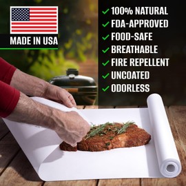 Paclord 48" x 100' Made in USA White Butcher Paper Roll - Food-Grade, Breathable Butcher Paper - Perfect for BBQ, Smoking Meat, Wrapping Brisket & Protecting the Bark