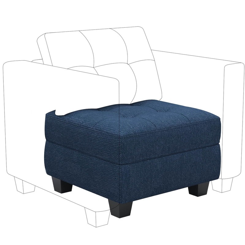 Belffin Ottoman Module with Storage for Modular Sofa Sectional Couch