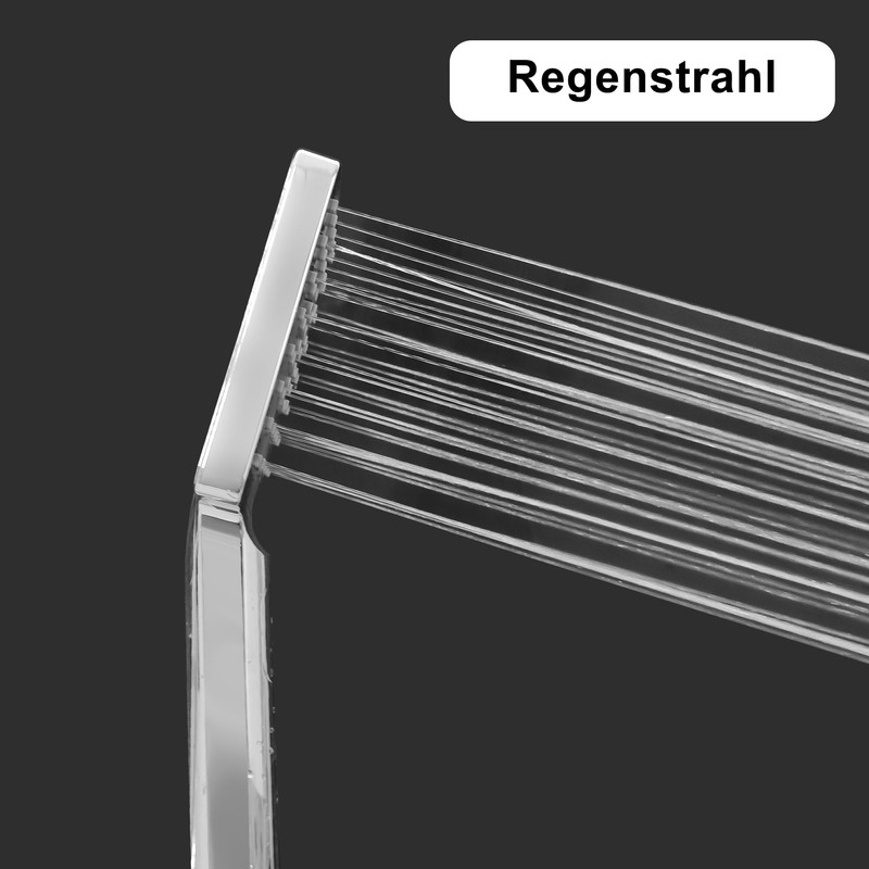 JOHO Large Shower Head with 3 Jet Types, Square Hand