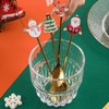 4Pcs Christmas Coffee Spoons Stainless Steel Christmas Coffee Spoon Creative