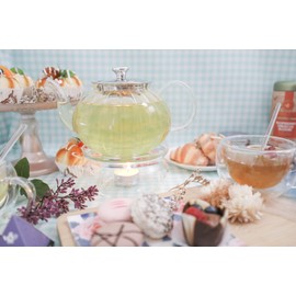 Teabloom Vienna Glass Teapot – Stain-Free Heatproof Glass – Stovetop Safe – Removable Stainless Steel Infuser – Perfect for Loose Leaf Tea – 37 oz. / 1100 ml (3-4 Cups)