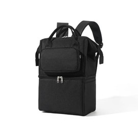 Nufuriri Bottle Cooler Bag – Insulated Pump Bag Holds 6×9oz – Leakproof & Easy-Clean – Portable Bottle Tote for Nursing, Work, Daycare, Travel-Black