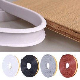 U-Shape Edge Banding, 16.4ft Self Adhesive Veneer Edging,TPE Flexible Furniture Edge Protector for Cabinet Repair Furniture Restoration (15MM, Brown)