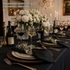 Signature Linen™ de D'Moksha, 100% Lino Puro Negro Servilletas Juego