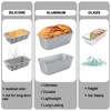 AKOLAFE 4 Pack Aluminum Loaf Pans 8x4 Inch Banana Bread