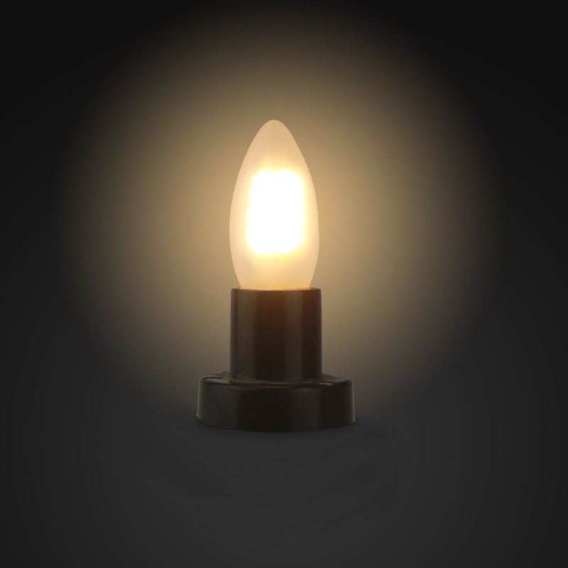 OPALRAY C35 LED Candelabra Bulb, E26 Standard Base, Dimmable, 6W