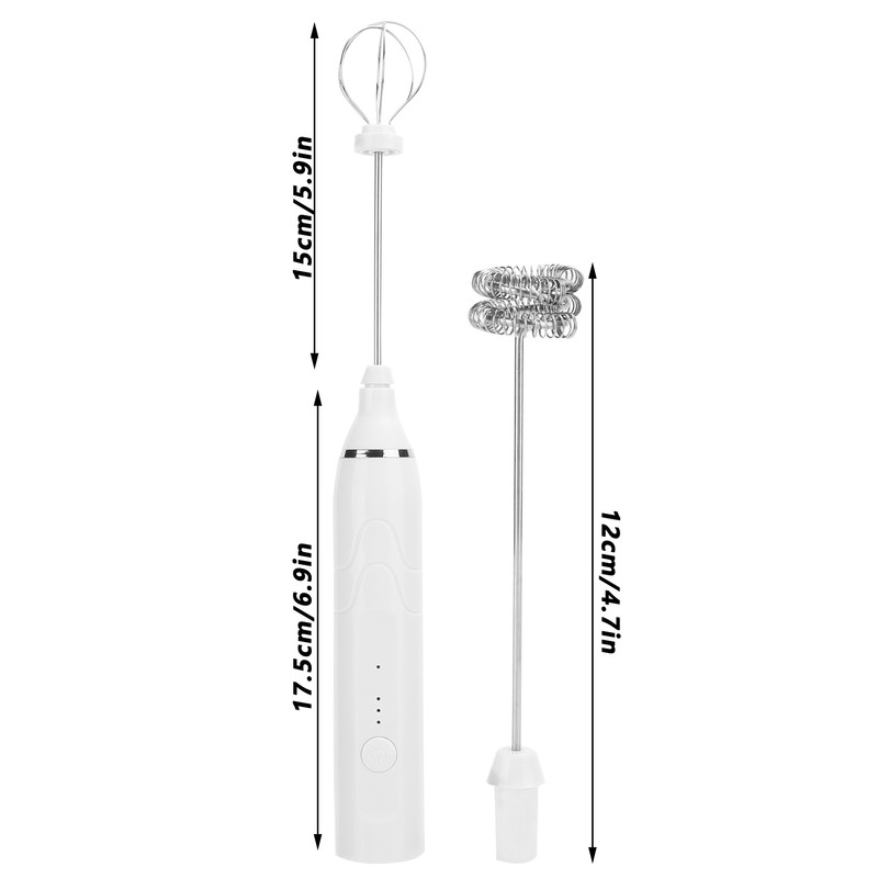 Electric Milk Frother USB Charging 3 Speeds Egg Beater Handheld