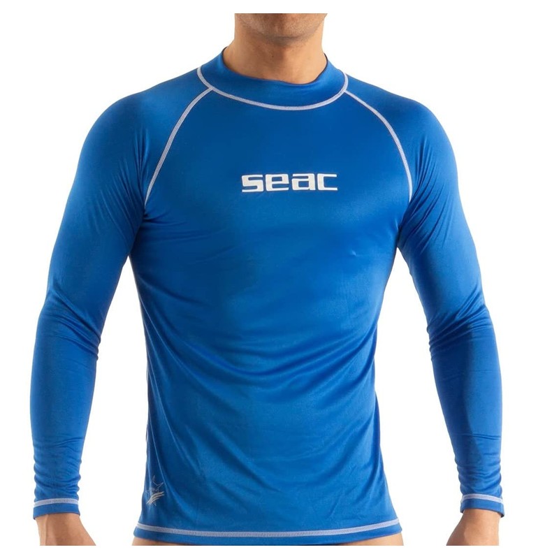 SEAC Men's T-Sun Long Rash Guard for Swimming, Surfing, Diving,