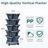 Tectsia Strawberry Vertical Planters, 5 Tiered Stacking Tower Garden, Stackable