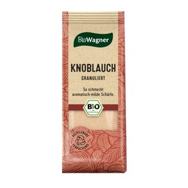 BioWagner - Organic Garlic Granulated | Perfect for Dips, Grilled Meat or Potato Dishes | Natural Organic Ingredients | Recyclable Packaging | 60 g