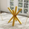 MAIKAILUN Modern Table Base Gold 28" Metal Coffee Table Legs