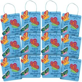 Fun Express 3D Mother's Day Butterfly Sign CK-12 - Craft Kits - 12 Pieces