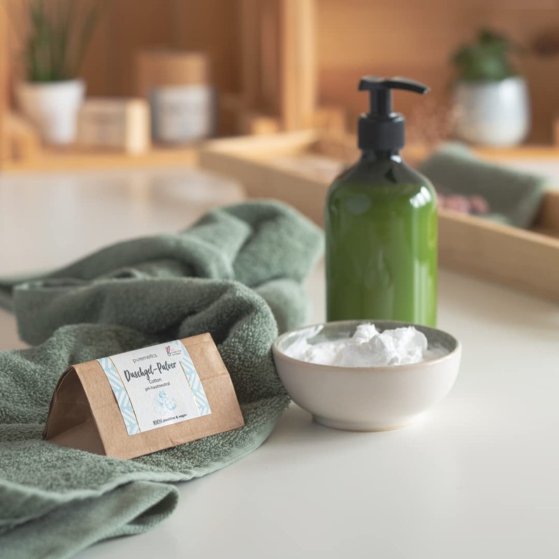 puremetics Zero Waste Shower Gel Powder "Cotton" (100 g =