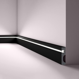 IL11 BLACK WALLSTYL Light Strips - 80 x 20 x 2000 mm - NOËL & MARQUET - A NMC Brand - Extruded Polystyrene with High Density