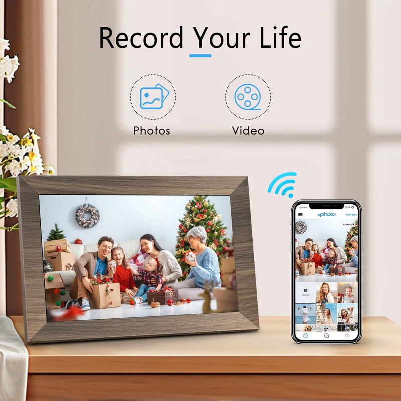 Canupdog 10.1 WiFi Digital Picture Frame, IPS Touch Screen Smart
