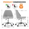 Simple Deluxe Armless Office Desk Chair, Modern Cute Swivel Vanity