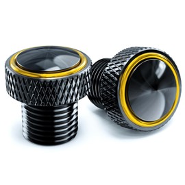 ZEXDDI 3PCS CNC M10x1.25 Motorcycle Mirror Hole Plugs Stock Mirrors Hole Screw Compatible With GROM 125 MSX125 DRZ400 DRZ400SM Z900 Z500 Z400 Z650 MT03 MT07 MT09 SP Rebel 1100 (Gold)