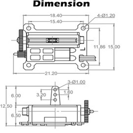 DEWIN 1,5g Servo Microlineares, 1,5 G Micro Digital Analogesservo Beladen Linearer Aktuator-Mikro-RC-Servos Analoges Servo für Ultra mic 3D-Flugflugzeuge 15 X 20 Mm （FH-1502）