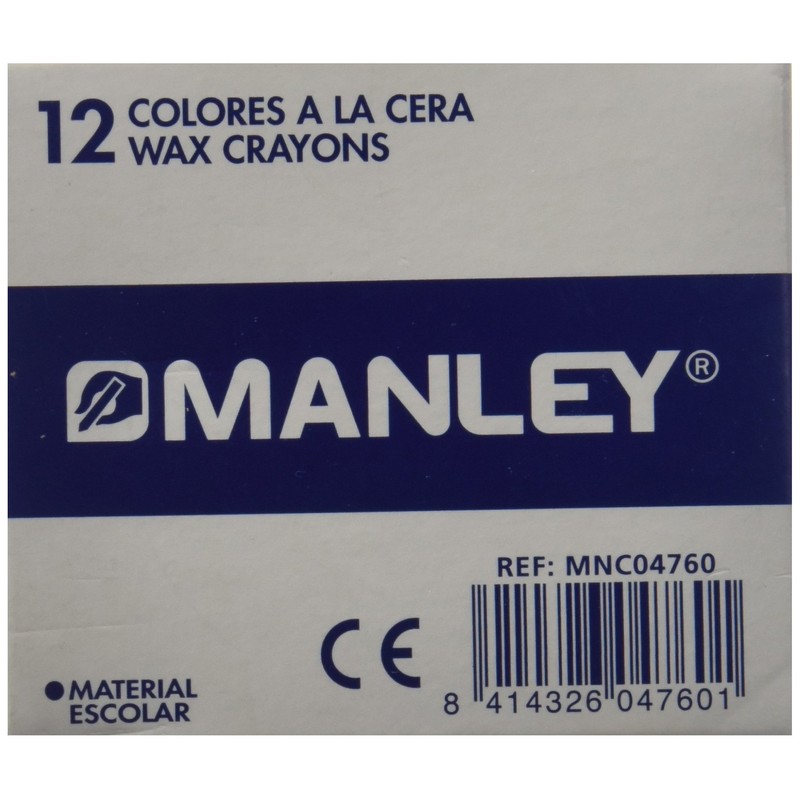 Manley 33 – Wax Crayons, Pack of 12