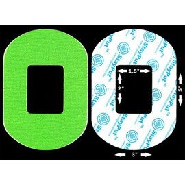 Medical Adhesive Patch Green - 2" x 1.5" Hole, 30 Pack