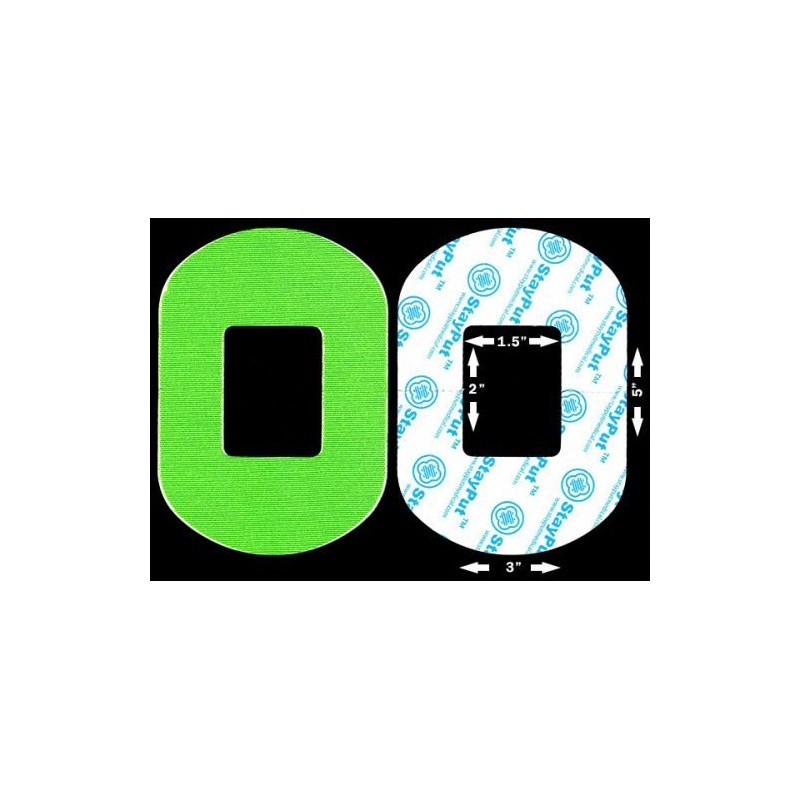 Medical Adhesive Patch Green - 2" x 1.5" Hole, 30