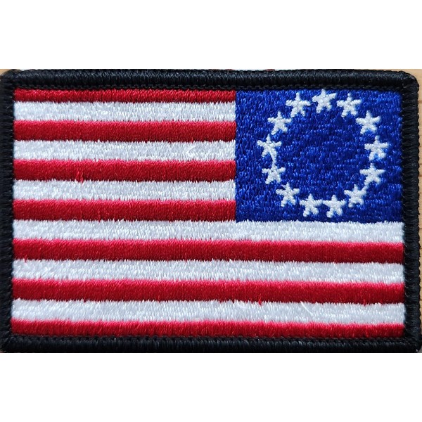 Betsy Ross Flag Patch with Hook & Loop Reverse Left