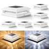 Solar Post Cap Lights 6-Pack, 2 Modes 16LEDs Bright Solar