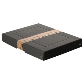 Original Falken PureBox Black Made in Germany 40 mm High DIN A4 Storage Box with Lid Made of Sturdy Recycled Cardboard Blue Angel Vegan Gift Box Transport Box Multi-Purpose Box