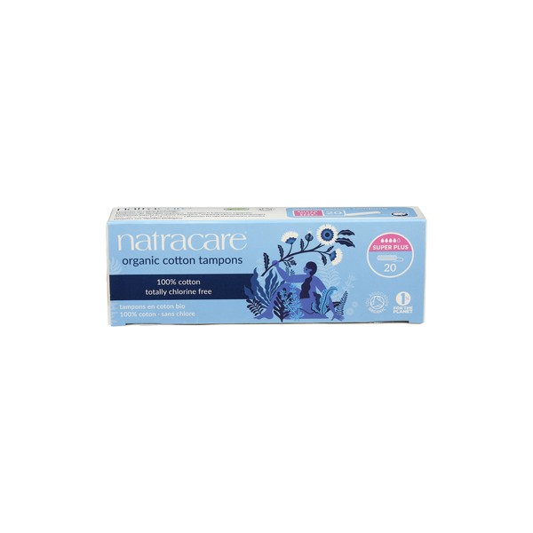 Natracare Organic Tampons Non-Applicator Super Plus 20 Count