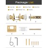 EHOMEWARE 1 Pack Glass Door Knobs Interior, Door Locks for