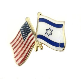 Israel USA Israeli United States of America American Friendship Metal Enamel Country Flag Pin Badge Metal, Metal