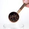 Wanjorlay Coffee Bean Measuring Spoon Solid Wood Copper Measuring Spoon
