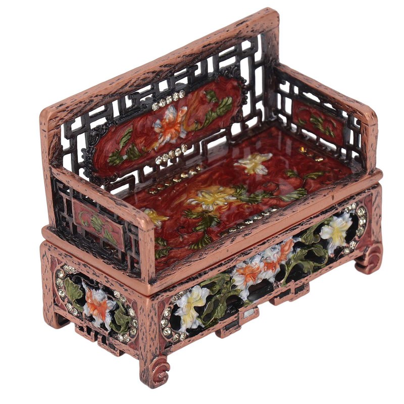Vintage Jewelry Box Antique Sofa Shape Desktop Jewelry Box Trinket