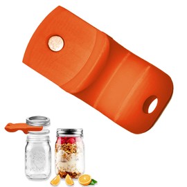Mason Jar Opener Canning Tool,Canning Jar Opener, Releases Vacuum Seal on Wide Mouth and Regular Mouth Lids,Magnetic Jar Lid Lifter for Canning. Pickling and Home Food Storage (orange color)