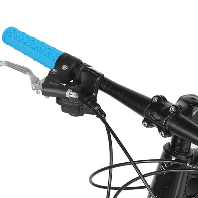 1Pair Mountain Bike Silicone Handlebar Grip Cover Unilateral Locked Non-slip