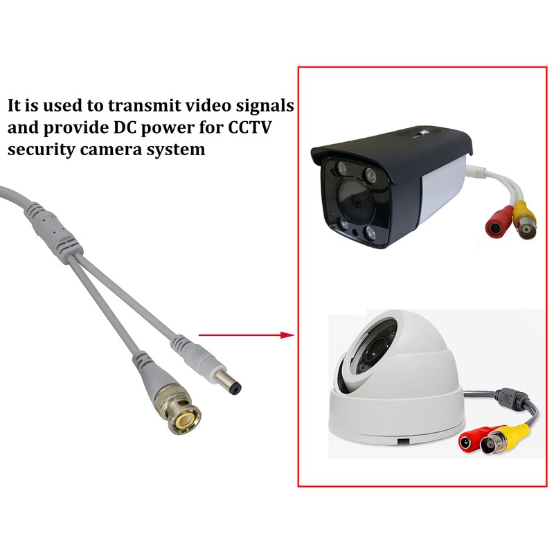HCFeng BNC DC Video Power Cable BNC and DC Male