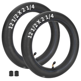 Pack of 2 12.5 x 2.25 (12 1/2 inch x 2 1/4 inch) inner tubes with curved valve stem tr87 replacement for pocket mod