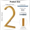 VONDERSO 5 Inch Floating House Numbers and Letters for Outside,Gold