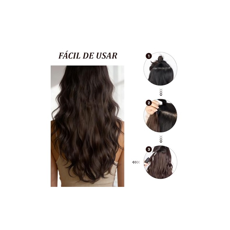 Extensiones de Cabello con Clip Invisibles, Juego de 2 Piezas
