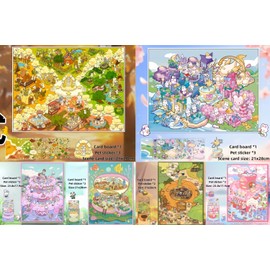 3D House Sticker Therapy for Adults, 6 Sets Large DIY 3D Stickers Scene for Adults Teenagers Girls Children, Make Your Own Miniature House Scenes Sticker Relief Stress Pass The Time Birthday Gift