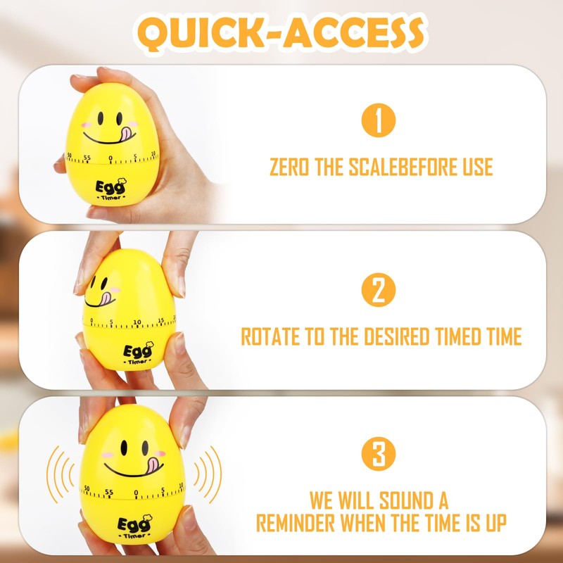 AKONE Eieruh Mechanical, Egg Timer Funny, Kitchen Timer, Kitchen Timer,