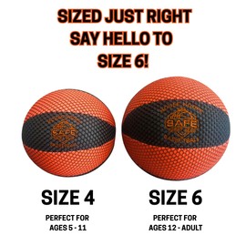 Safe Sport Gear The House Basketball - HouseHoops Soft Basketball - Realistic Texture and Bounce - Will Not Scuff or Scratch Floors and Walls (Small Size 4)