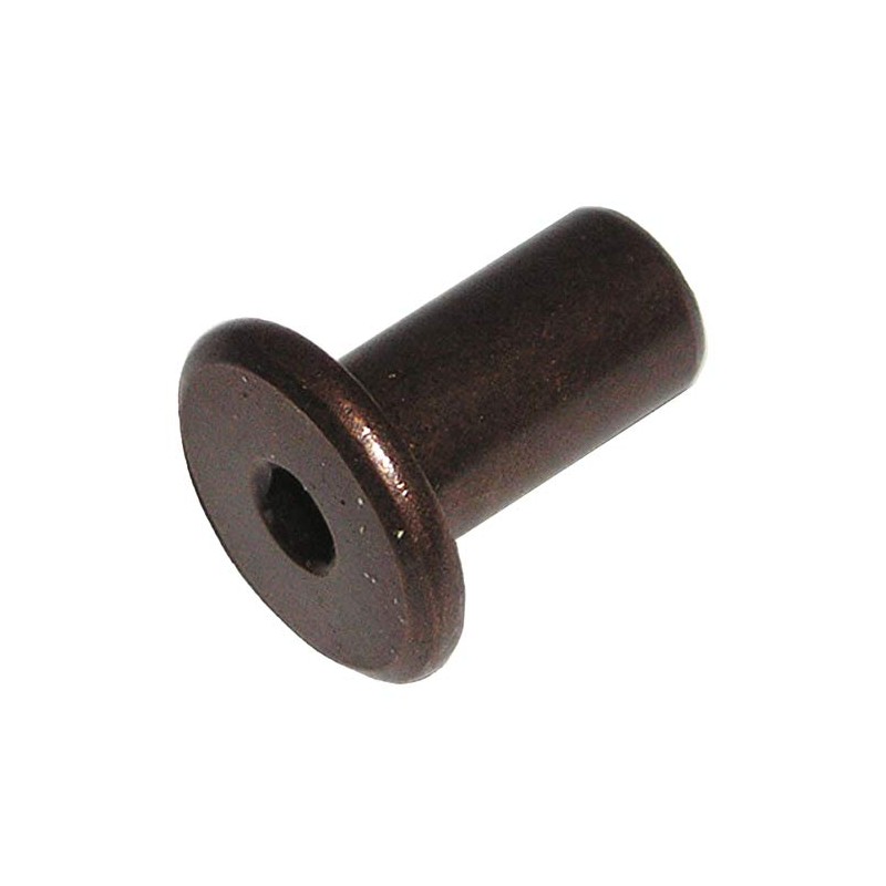 1/4" Furniture Connector Cap Flat Head Nuts - Dark Bronze