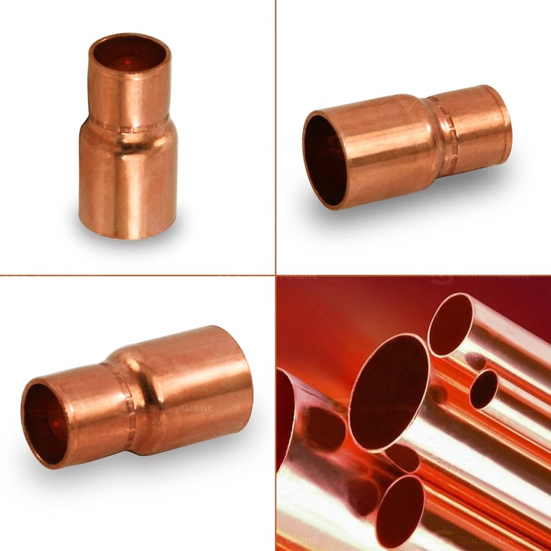 Everflow Supplies FCRC1418 1/4" to 1/8" Copper Fitting Reducer with