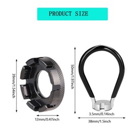 Speichenschlüssel Fahrrad aus Stahl, Speichenspanner - Nippelspanner,Fahrradwerkzeug,für präzise Radspannung, kompatibel 6 Größen 10-15 Gauge Spoke Tool für Fahrrad, Bike