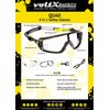 voltX 'QUAD' 4 in 1 CLEAR Lens Safety Glasses, with